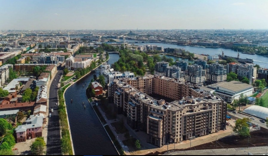 фасад дома, здание по адресу г Санкт-Петербург, Петровский пр-кт, д 5 стр 1 